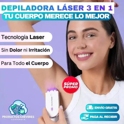 Skinova™ - DEPILADORA LÁSER 3 EN 1 PROFESIONAL - Mi tienda